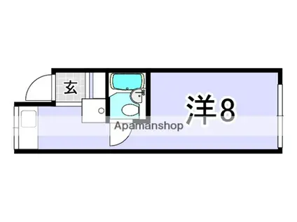 ベルメゾン田方(ワンルーム/1階)の間取り写真