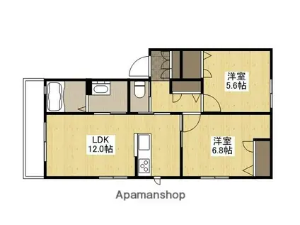 エザンス大町(2LDK/2階)の間取り写真