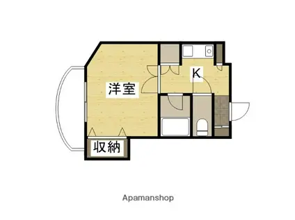 リライアンス牛田(1K/3階)の間取り写真