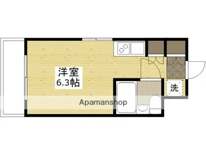 ライフプラス五日市三宅(ワンルーム/2階)の間取り写真