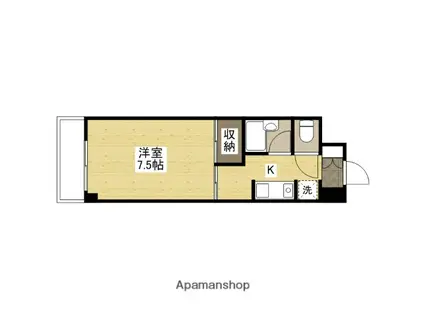 エルプエンテ(1K/2階)の間取り写真