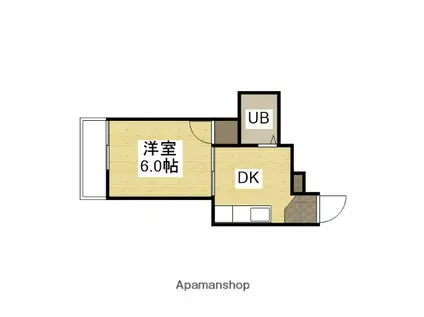 コーポ山本(1DK/4階)の間取り写真