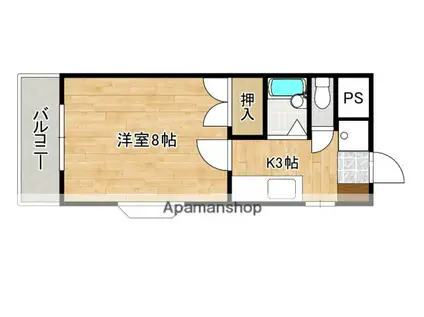 K&Kビルド B棟(1K/2階)の間取り写真