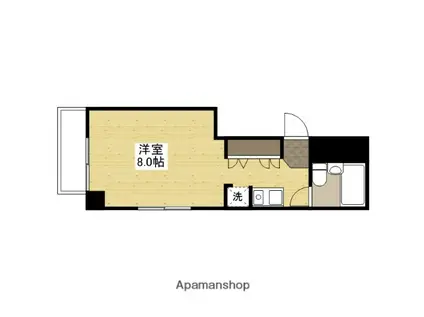 シャトレ天神(ワンルーム/6階)の間取り写真