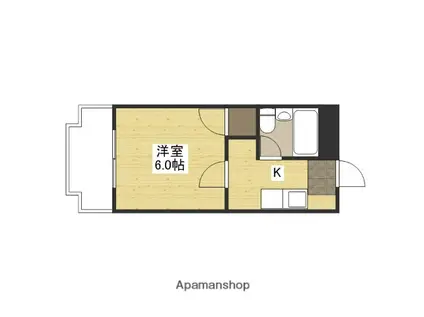 ホワイトパレス長束(1K/3階)の間取り写真