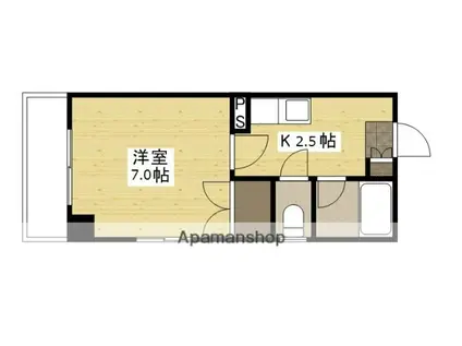 アートビル(1K/3階)の間取り写真