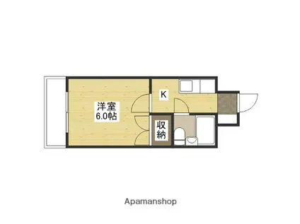 房尾本店2丁目ビル(1K/4階)の間取り写真