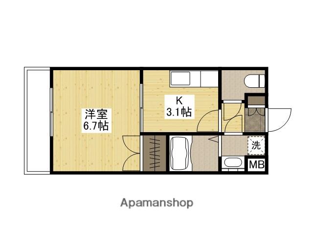 M.CITY井口(1K/2階)の間取り写真