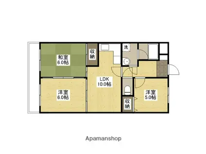 第2サンヨウビル(3LDK/4階)の間取り写真