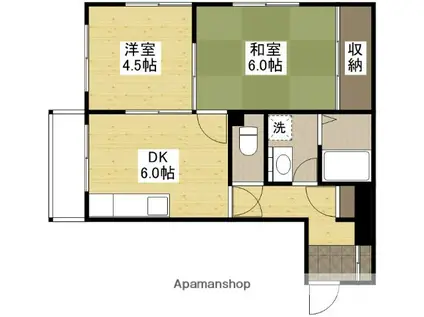 原田ビル(2DK/3階)の間取り写真