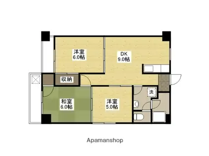 FORウエスト長束(3DK/3階)の間取り写真