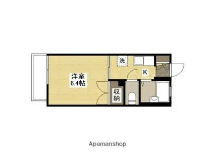 カーサ大成(1K/2階)の間取り写真