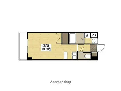 福地産業西十日市ビル(ワンルーム/4階)の間取り写真