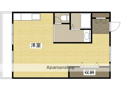 山田ビル(ワンルーム/2階)の間取り写真