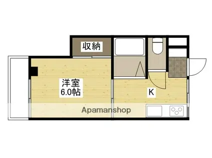 コーポ中通(1K/2階)の間取り写真
