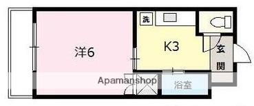 田川ビル(1K/5階)の間取り写真