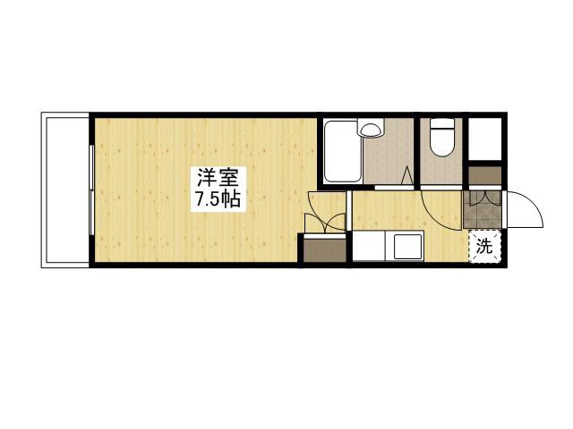 第3コーポ古屋(1K/1階)の間取り写真