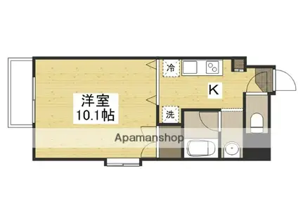 グレイシャス五日市(1K/14階)の間取り写真