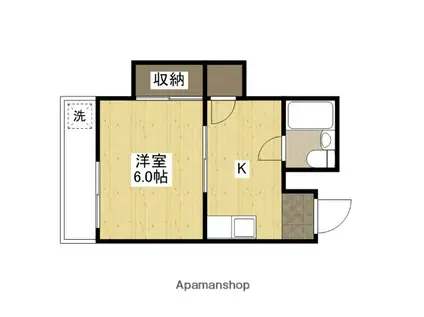 平田ビル(1K/5階)の間取り写真