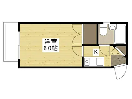 GRADO宇品DUE(1K/4階)の間取り写真