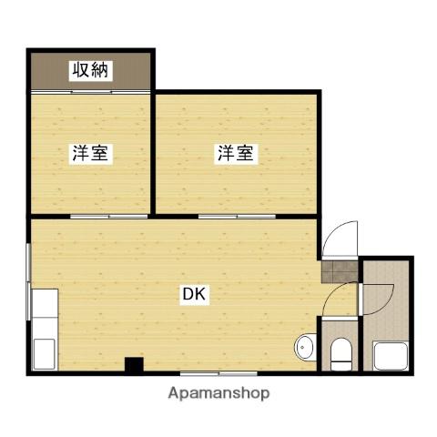 二葉ビル A棟(2DK/5階)の間取り写真