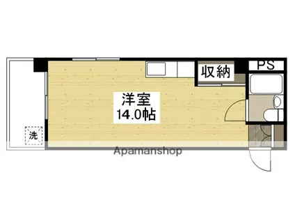 サンライズ西霞(ワンルーム/3階)の間取り写真