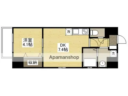 KATAYAMABLDG 24(1DK/9階)の間取り写真