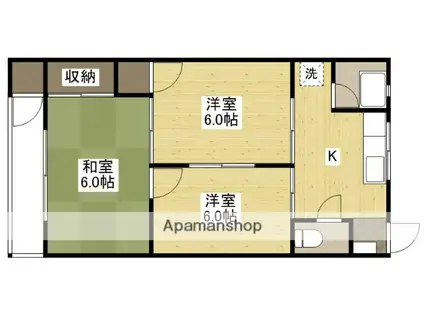 寿栄ビル6(3K/3階)の間取り写真