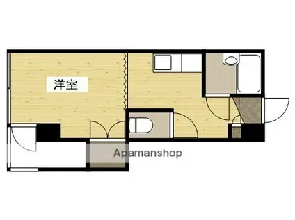 宇品丸八ビル(ワンルーム/4階)の間取り写真