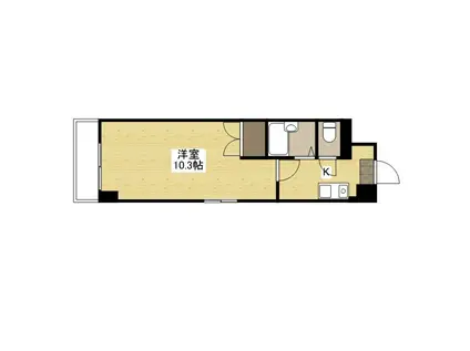 YELLSTAGE楠木Ⅱ旧アルティメイトBUILDING.楠木(1K/2階)の間取り写真