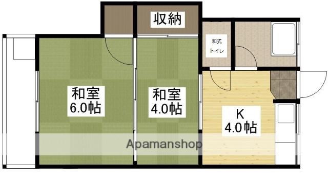 丸山アパート(2K/1階)の間取り写真