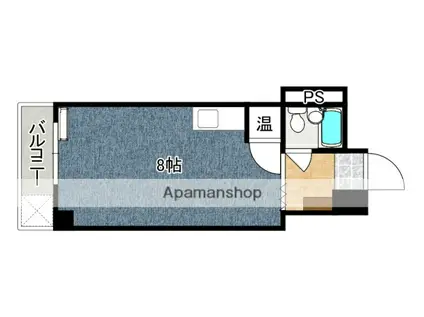 ポエム松川(ワンルーム/4階)の間取り写真