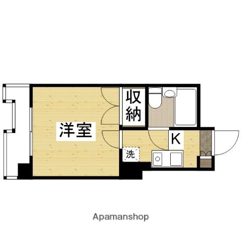メゾンダイアナイン皆実(1K/5階)の間取り写真