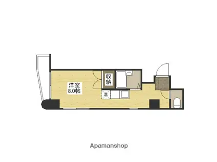 眞木ビル(ワンルーム/3階)の間取り写真