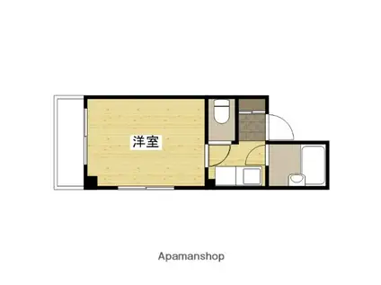 サンライズ矢賀B棟(1K/4階)の間取り写真