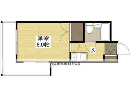 サンヒルズ洋光台(1K/2階)の間取り写真