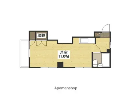 田村ビル(ワンルーム/4階)の間取り写真