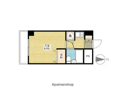 K・アルカディア(1K/3階)の間取り写真