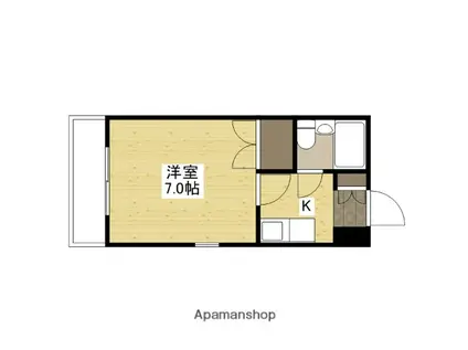 第2橋本ビル(1K/3階)の間取り写真