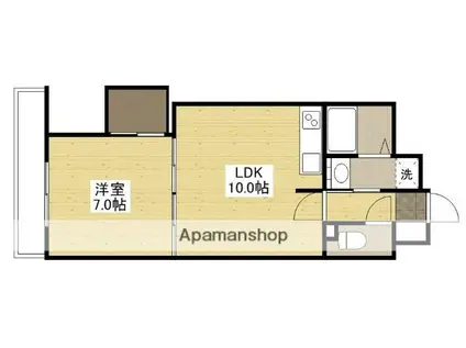 ベルパッソ平和公園(1LDK/9階)の間取り写真