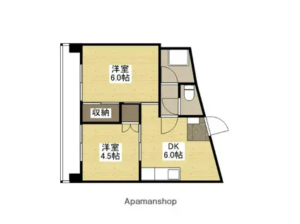 和秀大須賀ビル(2DK/5階)の間取り写真