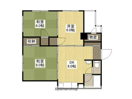 新洋社ビル(3DK/5階)の間取り写真