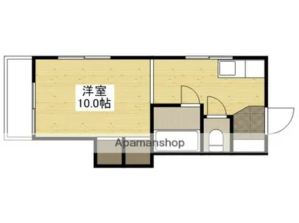 西原ビル(ワンルーム/2階)の間取り写真