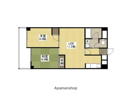 パークハイツ高須(2LDK/3階)の間取り写真