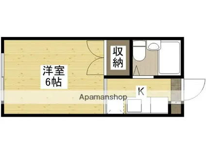 グリーンハウス翠(1K/2階)の間取り写真