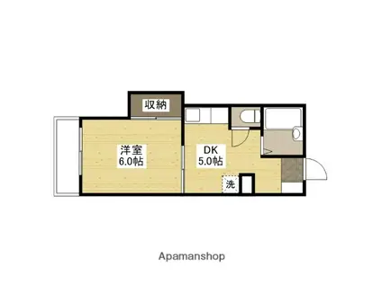 岩崎ビル(1DK/4階)の間取り写真