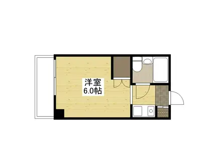 ヤスダ第二ビル(ワンルーム/2階)の間取り写真