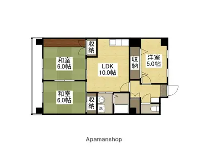 クレールマスダ(3LDK/2階)の間取り写真