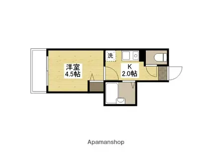 メゾフォルテ大宮(1K/3階)の間取り写真