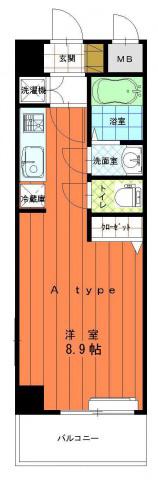 AXIS大塚西(ワンルーム/3階)の間取り写真